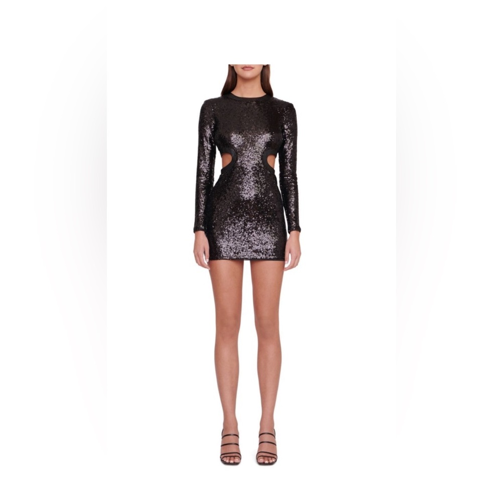 Staud sequin mini dolce cut out dress